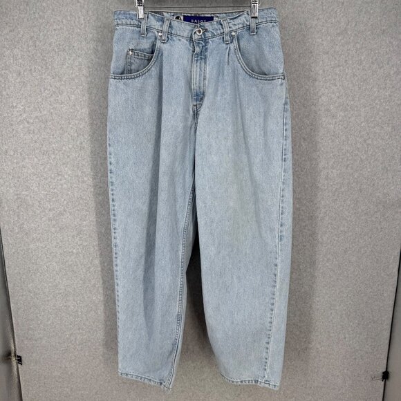 Levis Mens VTG Silvertab Baggy Jeans Size 33 Light Wash Denim Pleated Skater Y2K - Picture 1 of 13